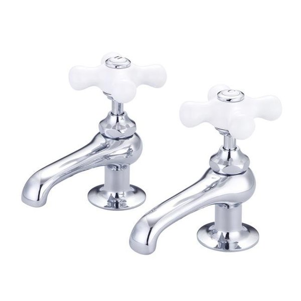 Water Creation Water Creation F1-0003-01-PX Vintage Classic Basin Cocks Lavatory Faucets - Silver & Chrome F1-0003-01-PX